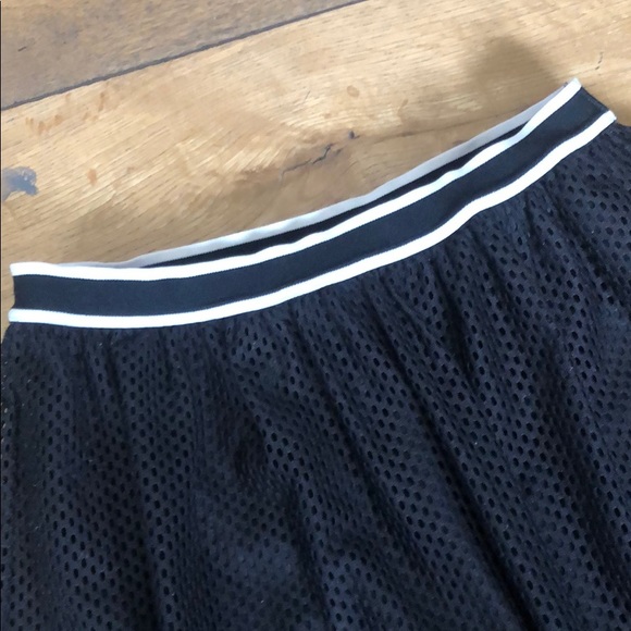 TOPSHOP Football Mesh Midi Skirt Black 6 - Picture 6 of 8